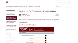 Registering For BNI Connect (Email Invitation) - BNI Connect Support