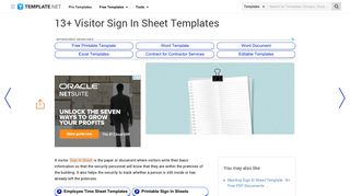 Visitor Sign In Sheet Template - 13+ Free Word, PDF Documents ...