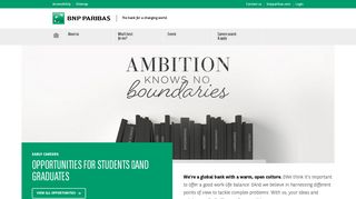 BNP Paribas Early Careers · The Bank for a Changing World