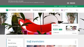 Staff shareholders | Investors & Shareholders | Bank BNP Paribas