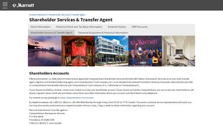 Shareholder Services & Transfer Agent | Marriott International