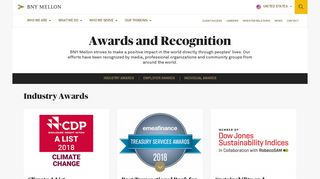 Who We Are | Awards | BNY Mellon