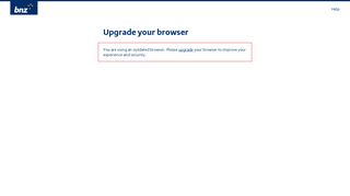 BNZ Unsupported Browser