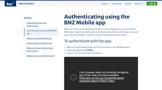 Authenticating using the BNZ Mobile app - BNZ