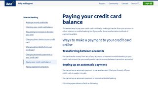 Paying your credit card balance - BNZ