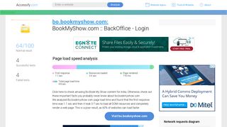 Access bo.bookmyshow.com. BookMyShow.com :: BackOffice - Login