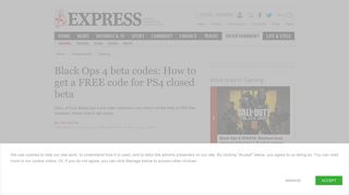 Black Ops 4 beta codes - How to get a FREE code for PS4 closed beta ...