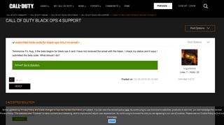 Solved: submitted beta code for black ops 4 but no email r ...