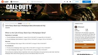 Call of Duty: Black Ops 4 Multiplayer Beta Information & FAQ ...