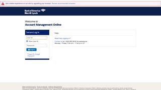 Account Management Online - Login - Bank of America Merrill Lynch