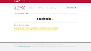 Board Basics 3: Apps - MKSAP - American College of Physicians