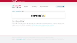 Board Basics 3: Help - MKSAP - American College of Physicians