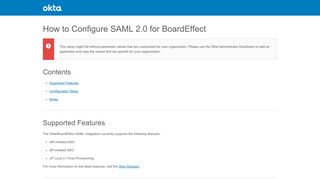 How to Configure SAML 2.0 for BoardEffect - Setup SSO - Okta