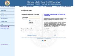 ISBE Web Security Module - Login Screen - Illinois State Board of ...
