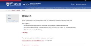 BoardEx - Wharton Research Data Services