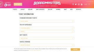 Ticket Information | Boardmasters Festival 2019