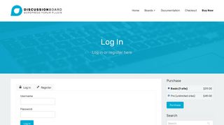 Log In - Discussion Board Pro
