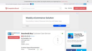 Boardwalk Buy Customer Service, Complaints and Reviews