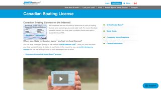 Boating License required in Canada. Get it online at BOATERexam.com