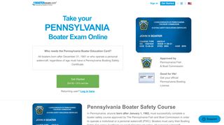 Pennsylvania Boating License Online | BOATERexam.com®