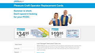 Pleasure Craft Operator Replacement Cards - BOATERexam.com