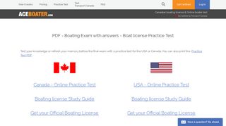 PDF - Boating Exam with answers - Boat license Practice Test | ACE ...