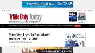 YachtWorld debuts BoatWizard management system - Trade Only Today