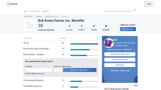 Bob Evans Farms, Inc. Benefits & Perks | PayScale