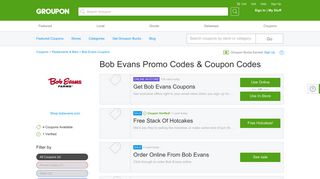 Bob Evans Coupons, Promo Codes & Deals 2019 - Groupon