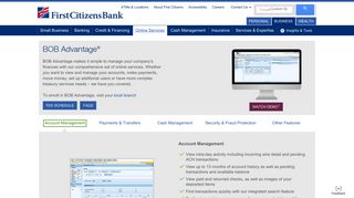 Business Online and Mobile BOB Advantage | First Citizens Bank