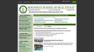 Bob Hogue School of Real Estate - Online Sales Associate State ...