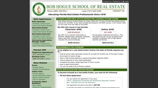 Bob Hogue School of Real Estate no longer offers the 72-Hour Florida ...