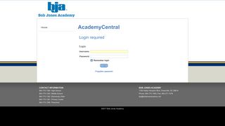 Bob Jones Academy: User Login