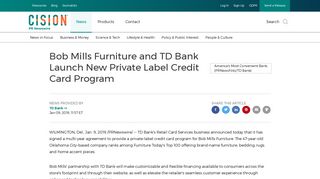 Bob Mills Furniture and TD Bank Launch New Private Label Credit ...