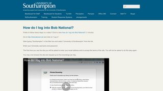 How do I log into Bob National? – eLearning Support and Resources