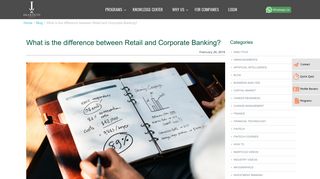 What is the difference between Retail and Corporate Banking?