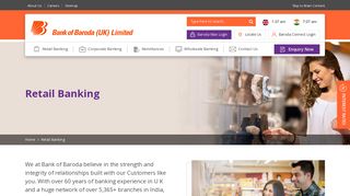Retail Banking | Bank of Baroda - India's International Bank. UK ...