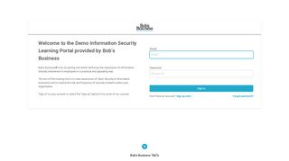 Sign in | Bob's Business Online Demo Portal