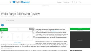 Wells Fargo Bill Paying Service Review - Pros and Cons
