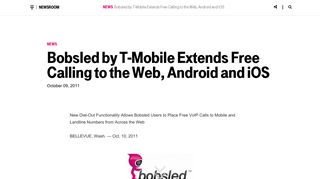 Bobsled by T-Mobile Extends Free Calling to the Web, Android and iOS