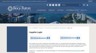 Supplier Login | Boca Raton, FL