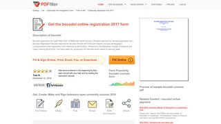 Bocodol Online Registration 2017 - Fill Online, Printable, Fillable ...