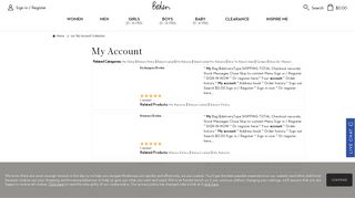 My Account at Boden
