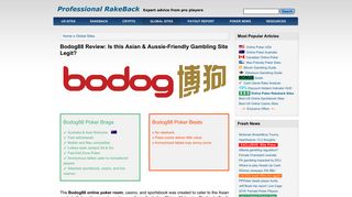 Bodog88 Review: Australian Poker, Sports, and Casino Gaming ...
