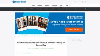 Access Your Favorite Workouts | Beachbody App | The Beachbody Blog