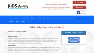 Parent Portal - KiDS body shop