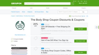 The Body Shop Coupons, Promo Codes & Deals 2019 - Groupon