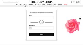 Customer Login - The Body Shop