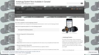 FAQ Answers | bodybugg System Now Available in Canada!