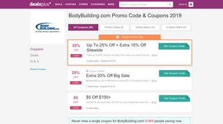 15% OFF BodyBuilding.com Coupons, Promo Codes February 2019